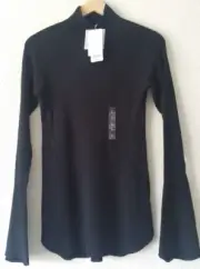 NWT UNIQLO MAME KUROGOUCHI sz L Women Knit Ribbed High Neck Long Sleeve Sweater