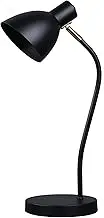 Lexi Lighting Eloise Touch Table Lamp, Touch Control Bedside Nightstand Reading Lamp, Flexible Head, Height 46cm, E14 Bulb Base, Black Metal Desk Lamp for Bedroom Office Living Room