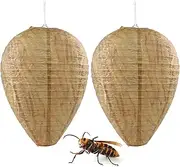 BOBOZHONG Wasp Traps for Outdoors, Pack of 2 Hornet Traps Flower-shaped, Artificial Wasp Nest Hornet Trap, Wasp Trap for Indoor, Wasp Repellent for Patio, Garden, Outdoor