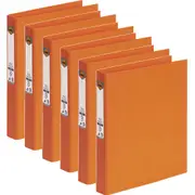 Marbig Ring Binder File Folder PE 25mm 2D A4 Orange Box 6
