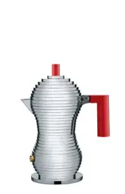 Alessi - Pulcina Espresso Coffee Maker - 6 Cup - Red MDL02/6 R