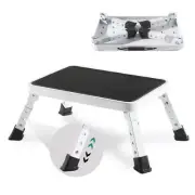 Adjustable Folding One Step Stools for Adults Heavy Duty Metal Step Stool for...