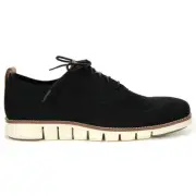 Cole Haan Men's ZEROGRAND Wingtip Oxford Black Stichlite Dress Shoes C24948