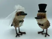 Kookaburra Wedding Bride & Groom Ornaments, Cake Topper, Gift, Table Decoration