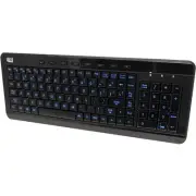 Adesso Slimtouch 120 - 3-color Illuminated Compact Multimedia Keyboard - Cable -
