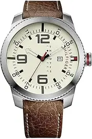 [Tommy Hilfiger] Men's Graham 1791013 Qtz Basic Calendar Watch, Yellow Dial, 50mm