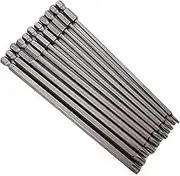 11pcs Torx Driver Set, 1/4 Inch Hex Shank, 150mm Long T6/ T7/ T8/ T9/ T10/ T15/ T20/ T25/ T27/ T30/ T40 Torx Head Security Screw Driver Bit Set with Tamper Proof Star 6 Points Screwdriver Kit Tools