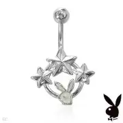 PLAYBOY Body Ring Made in Metallic Base metal, White Enamel and Stainless steel