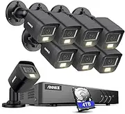 ANNKE 3K Lite H.265+ 8 CH Security Video Recorder with 8Pcs 3K Built-in Mic Dual Light Camera, IP67, Color Night Vision, AI Human/Vehicle Detection for Home Business Surveillance, 4TB Hard Drive