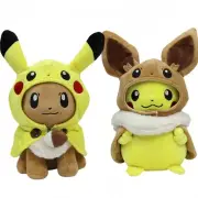 Pikachu Cosplay Eevee Plush Stuffed Doll Soft Toy Kids Birthday Christmas Gifts