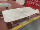 White Crystal Quartz Agate Stone Dining Table Top, Agate Quartz Stone Top Decor