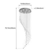 Eli & Co. Lighting Aralyn Spiral Drop Crystal Chandelier 3CCT – 50cm