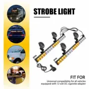 LED Amber/White Advisor Traffic Emergency Strobe Warning Windshield Hazard Light