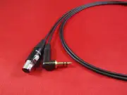 4 Ft MOGAMI 2697 TINY XLR FEMALE (TA3F) to 1/8" NEUTRIK RIGHT ANGLE TRS CABLE
