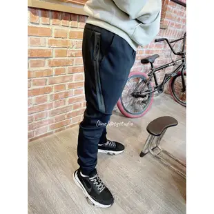 S.G NIKE TECH FLEECE 805163-010 棉褲 運動長褲 防水拉鍊 縮口褲 修身 黑 素黑