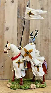 Knights Men On Horse, Resin Statue 12" x 6.5"