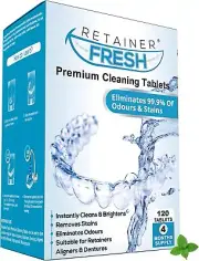 Retainer Cleaner Tablets Invisalign Cleaner, Mouth Guard Cleaner, 4 Month Supply