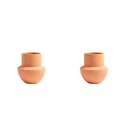 2x Ben David Jupiter Porcelain Vase One Size Peach Tabletop Home/Lounge Decor