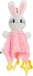 LeoLeoii Baby Blanket Toy | Rabbit Baby Lovey Blanket Soothing Toy - Interactive Bunny Blanket Baby Cuddle Blanket for Sleeping Playing