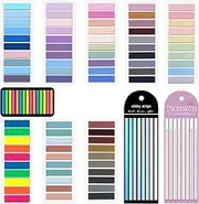 Simpeak 2220pcs Index Tabs Flags, Morandi Sticky Note Tabs Colored Writable and Repositionable Book Flags Tabs, Mini Memo Flag Tabs, Page Markers Sticky Notes for Annotating Books, Folders, Monitors
