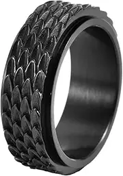 [Generic] Dragon Anxiety Ring for Men Cool Snake Dragon Scales Spinner Rings Fidget Ring Mens Ring