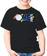 [Generic] Outer Space 1 Year Old 1st Birthday Party Galaxy Astronomy Solar System Toddler Shirt Gift Boys Girl