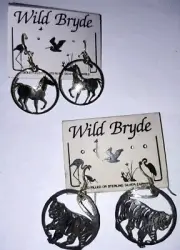 Wild Byrde Round Dangle Earrings Vintage Very Rare Earrings