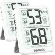 2-Pack Room Thermometer, Digital Small Hygrometer Indoor Thermometer Humidity