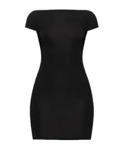 open-back mini dress XS Black