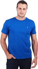 POLO RALPH LAUREN 男款小馬標誌圓領 T 恤 - SMALL,PAC ROYAL BLUE