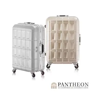 【PANTHEON 潘希恩】母親節 24吋 優雅輕量鋁框硬殼網美行李箱/旅行箱 PTD-1624(4色可選)