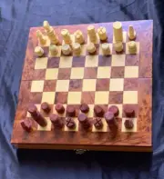 Chess Backgammon Large Board Set 16x16 inches Thuya Wood | Moroccan Handcrafted