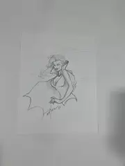 Ant Lucia Original Art Sketch Vampire Lilith VAMPIRELLA Pencil 8.5x11 Cardstock