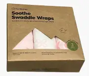 3 KeaBabies Swaddle 0-3 Months Soothe Wraps Sleep Sacks Babies Pink & White