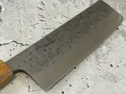 Tsunehisa SLD Washiji KOY Nakiri Knife 170mm - Made in Japan Oak Yaki Handle