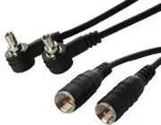 SMK TS-9 Male X2 Dual Patch lead Dual FME male RF Antenna Adaptor Right Angle
