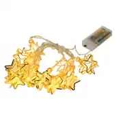 165cm 10 LED Christmas Garland Star Xmas Hanging Lights Home Tree Decor