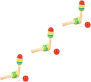 Toyvian 4 Pcs Kendama Toys Kid Stuff Japanese Toys Indoor Playset Balancing Toys Kids Kendama Toy Kendama Game Toys Educational Toy Wooden Catch The Ball Game Ball Cup Child