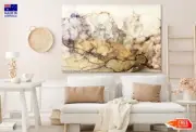 Abstract Brown & Gold Glitter Art Wall Canvas Home Decor Australian Made Quality