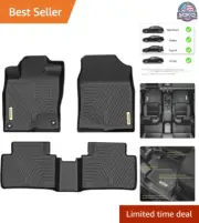 All Weather Protection Floor Mats for Honda Civic - Black, Custom Fit