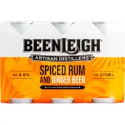 Beenleigh Spiced Rum & Ginger Beer Can 375mL