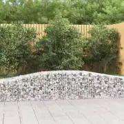 NNEVL Arched Gabion Baskets 3 pcs 400x50x40/60 cm Galvanised Iron