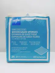 Medline PRM4412 Woven Gauze Sponges 12 Ply Sterile 4" x 4" - 25X2CT