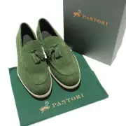 Pastori NWB Quintillius Suede Loafers / Drivers Size 43 US 10 Agave Green