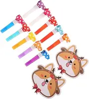 ibasenice 10 Sets Cartoon Party Blowers Noisemakers Corgi Whistle for Birthday Celebrations Blowouts Noisemakers for Festivals Gatherings and Fun Events