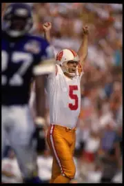 Kicker Michael Husted Tampa Bay Buccaneers celebrates during th- 1995 Old Photo