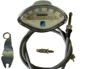 ukscootes VESPA CLAMSHELL SPEEDO 0-110 KM FREE CABLE VBB SPRINT NEW CLAM SHELL