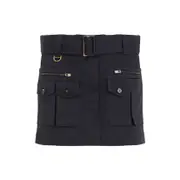 [Chloe] Chloe-Blue Cotton Mini Skirt-Donna 34 FR