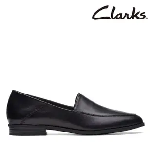 【Clarks】女鞋Sarafyna Freva 美好生活素面微方頭樂福鞋 平底鞋(CLF74827D)