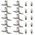 SQXBK 10Pairs E10 Large LED Bulbs Lamps Socket Base and 6.3V 0.3A E10 Small Ligh